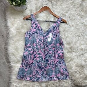 J. Crew x Abigail Borg Silk Floral Tank Top‎ Blouse